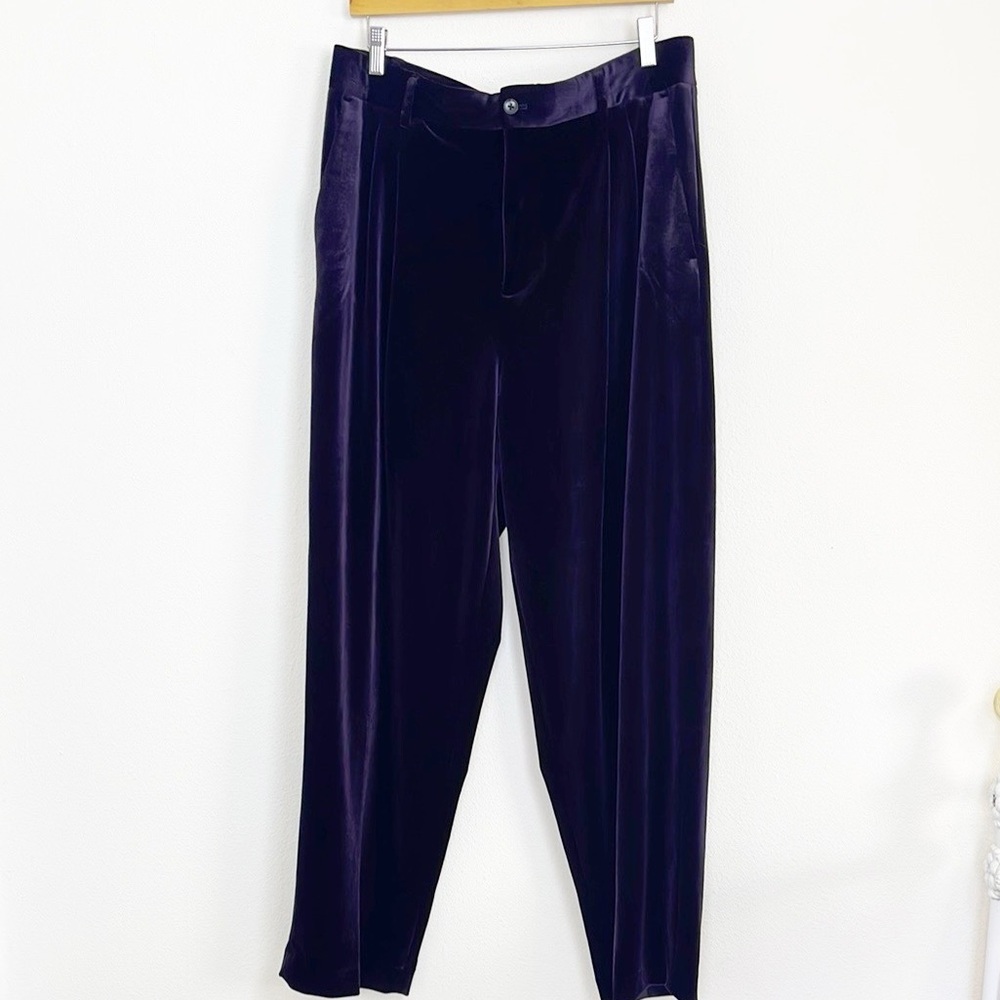 Zara Dark Purple Velvet Pants